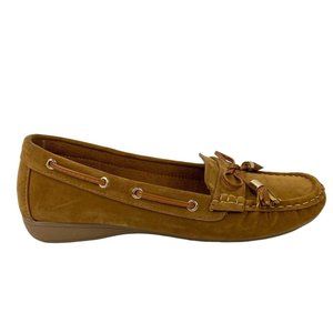 YW Women's Brown Moccasin Loafers Slip On Comfort Shoes 9
